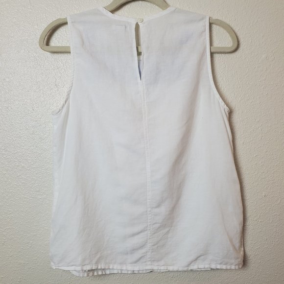 J. CREW Embroidered Linen Blend Cami Tank - Picture 4 of 7